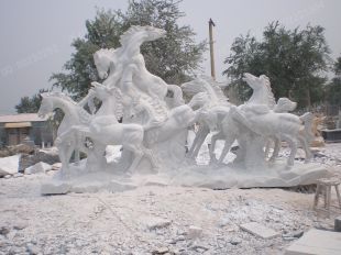 animal horse sculpture, stone animal sculpture, marble animal horse sculpture DW039