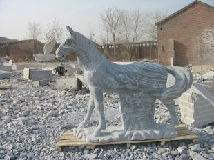 animal horse sculpture, stone animal sculpture, marble animal horse sculpture DW048