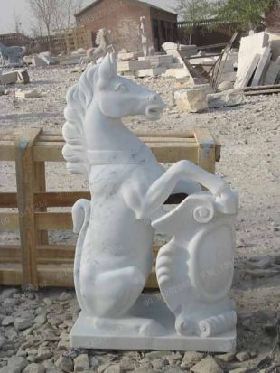 animal horse sculpture, stone animal sculpture, marble animal horse sculpture DW052