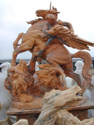 animal horse sculpture, stone animal sculpture, marble animal horse sculpture DW055