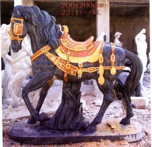 animal horse sculpture, stone animal sculpture, marble animal horse sculpture DW058