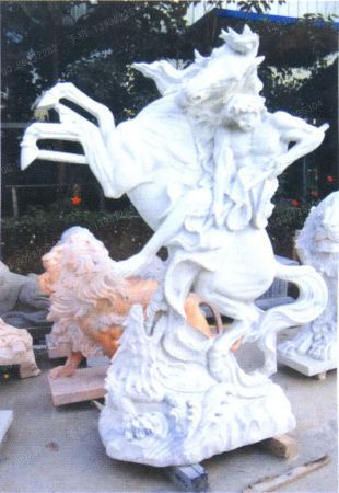 animal horse sculpture, stone animal sculpture, marble animal horse sculpture DW062