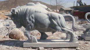 animal cattle sculpture, stone animal sculpture, marble animal sculpture DW075