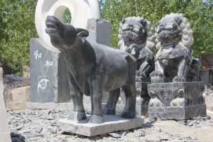 animal cattle sculpture, stone animal sculpture, marble animal sculpture DW081