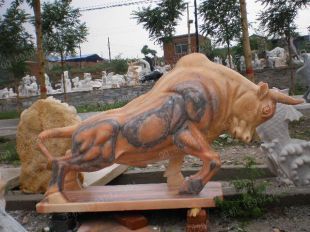 animal cattle sculpture, stone animal sculpture, marble animal sculpture DW082