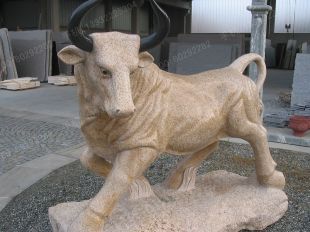 animal cattle sculpture, stone animal sculpture, marble animal sculpture DW085