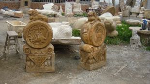 Archaize stone carving MenDun/Archaize sculpture/Archaize white marble sculpture - MD443