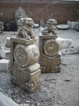 Archaize stone carving MenDun/Archaize sculpture/Archaize white marble sculpture - MD444