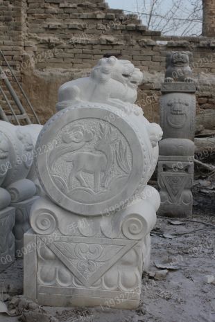 Archaize stone carving MenDun/Archaize sculpture/Archaize white marble sculpture - MD452