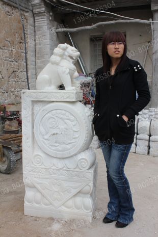 Archaize stone carving MenDun/Archaize sculpture/Archaize white marble sculpture - MD462