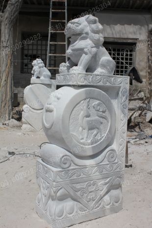 Archaize stone carving MenDun/Archaize sculpture/Archaize white marble sculpture - MD464