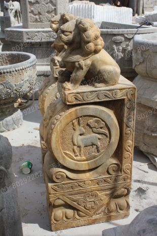 Archaize stone carving MenDun/Archaize sculpture/Archaize white marble sculpture - MD467