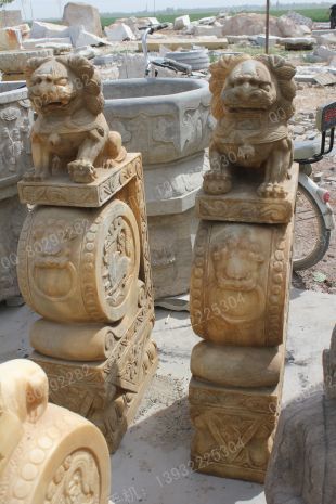 Archaize stone carving MenDun/Archaize sculpture/Archaize white marble sculpture - MD468