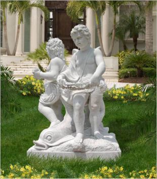 European statue, stone carving statue, white marble statue,children's statue, child statue, marble statue, European sculpture statue --ET010