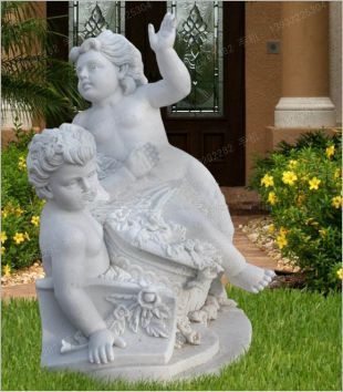 European statue, stone carving statue, white marble statue,children's statue, child statue, marble statue, European sculpture statue --ET013