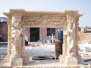 Stone mantel,european fireplace,marble fireplace,marble mantel -BL931