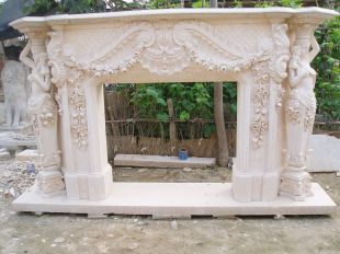 Stone mantel,european fireplace,marble fireplace,marble mantel -BL943