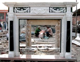 Stone mantel,european fireplace,marble fireplace,marble mantel -BL949
