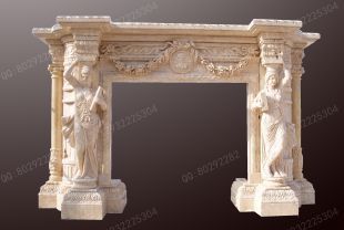 Stone mantel,european fireplace,marble fireplace,marble mantel -BL1069