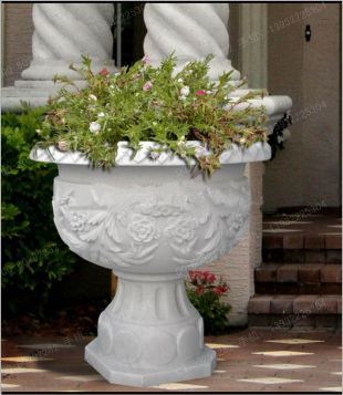 European flowerpot, stone flowerpot, landscape flowerpot, flowerpot pictures, white marble flowerpot, sandstone flowerpot, granite flowerpot, European stone carving flowerpot -- HP008
