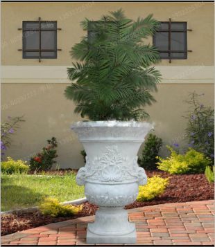 European flowerpot, stone flowerpot, landscape flowerpot, flowerpot pictures, white marble flowerpot, sandstone flowerpot, granite flowerpot, European stone carving flowerpot -- HP012
