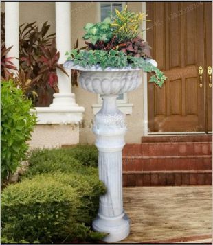 European flowerpot, stone flowerpot, landscape flowerpot, flowerpot pictures, white marble flowerpot, sandstone flowerpot, granite flowerpot, European stone carving flowerpot -- HP016