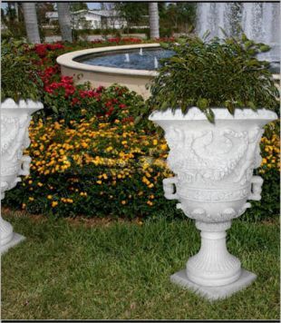 European flowerpot, stone flowerpot, landscape flowerpot, flowerpot pictures, white marble flowerpot, sandstone flowerpot, granite flowerpot, European stone carving flowerpot -- HP015