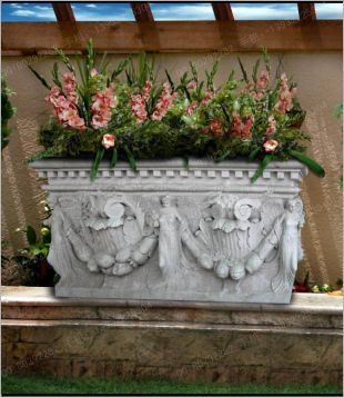 European flowerpot, stone flowerpot, landscape flowerpot, flowerpot pictures, white marble flowerpot, sandstone flowerpot, granite flowerpot, European stone carving flowerpot -- HP018