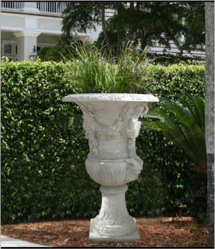 European flowerpot, stone flowerpot, landscape flowerpot, flowerpot pictures, white marble flowerpot, sandstone flowerpot, granite flowerpot, European stone carving flowerpot -- HP017