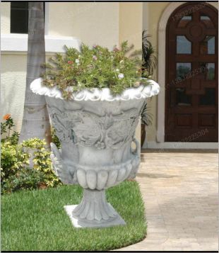 European flowerpot, stone flowerpot, landscape flowerpot, flowerpot pictures, white marble flowerpot, sandstone flowerpot, granite flowerpot, European stone carving flowerpot -- HP022