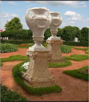 European flowerpot, stone flowerpot, landscape flowerpot, flowerpot pictures, white marble flowerpot, sandstone flowerpot, granite flowerpot, European stone carving flowerpot -- HP040