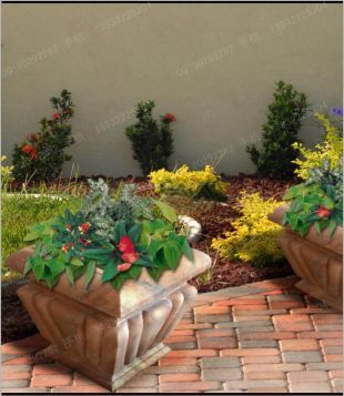 European flowerpot, stone flowerpot, landscape flowerpot, flowerpot pictures, white marble flowerpot, sandstone flowerpot, granite flowerpot, European stone carving flowerpot -- HP049