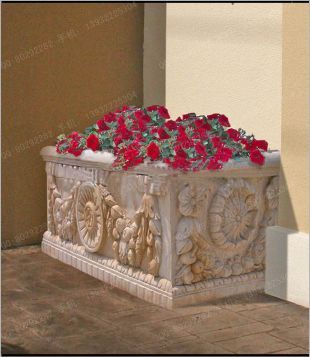 European flowerpot, stone flowerpot, landscape flowerpot, flowerpot pictures, white marble flowerpot, sandstone flowerpot, granite flowerpot, European stone carving flowerpot -- HP060