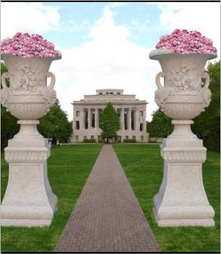 European flowerpot, stone flowerpot, landscape flowerpot, flowerpot pictures, white marble flowerpot, sandstone flowerpot, granite flowerpot, European stone carving flowerpot -- HP059