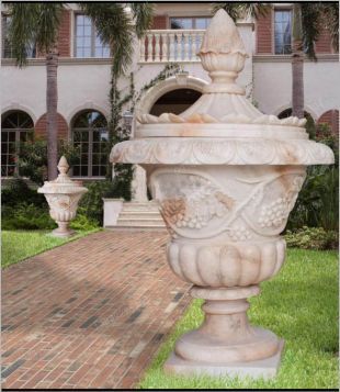 European flowerpot, stone flowerpot, landscape flowerpot, flowerpot pictures, white marble flowerpot, sandstone flowerpot, granite flowerpot, European stone carving flowerpot -- HP078