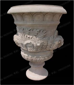 European flowerpot, stone flowerpot, landscape flowerpot, flowerpot pictures, white marble flowerpot, sandstone flowerpot, granite flowerpot, European stone carving flowerpot -- HP083