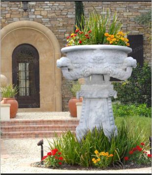 European flowerpot, stone flowerpot, landscape flowerpot, flowerpot pictures, white marble flowerpot, sandstone flowerpot, granite flowerpot, European stone carving flowerpot -- HP108