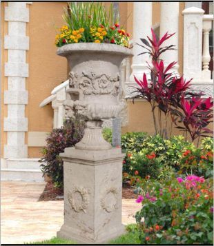 European flowerpot, stone flowerpot, landscape flowerpot, flowerpot pictures, white marble flowerpot, sandstone flowerpot, granite flowerpot, European stone carving flowerpot -- HP111