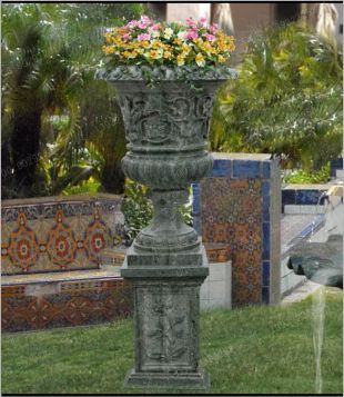 European flowerpot, stone flowerpot, landscape flowerpot, flowerpot pictures, white marble flowerpot, sandstone flowerpot, granite flowerpot, European stone carving flowerpot -- HP134