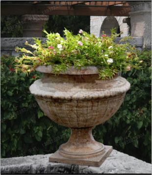 欧式花盆,石雕花盆,景观花盆,花盆图片,汉白玉花盆,砂岩花盆,花岗岩花盆,欧式石雕花盆 -- HP166