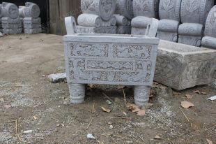 Archaize stone carving censer, archaize stone carving ding, stone censer, white marble censer, temples censer stone - XL021