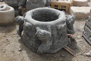 antique wellhead, stone wellhead, bluestone wellhead, antique stone wellhead - JK013