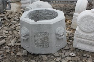 antique wellhead, stone wellhead, bluestone wellhead, antique stone wellhead - JK019