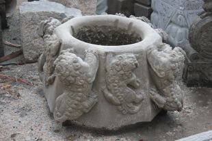 antique wellhead, stone wellhead, bluestone wellhead, antique stone wellhead - JK033