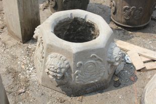 antique wellhead, stone wellhead, bluestone wellhead, antique stone wellhead - JK037