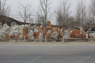 景观石,晚霞红风景石,晚霞红自然石,晚霞红景观石,天然景观石,园林景观石,景观石图片--WXH110
