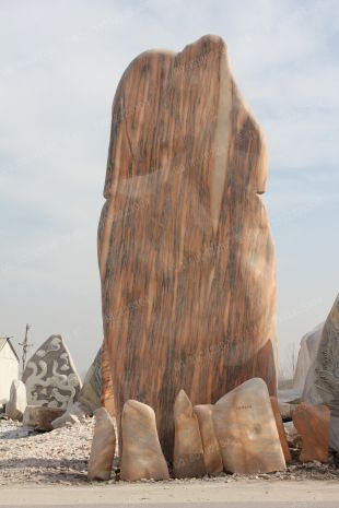 景观石,晚霞红风景石,晚霞红自然石,晚霞红景观石,天然景观石,园林景观石,景观石图片--WXH028