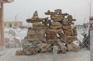 景观石,晚霞红风景石,晚霞红自然石,晚霞红景观石,天然景观石,园林景观石,景观石图片--WXH098