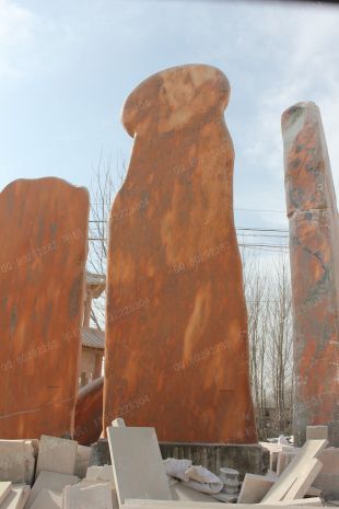 景观石,晚霞红风景石,晚霞红自然石,晚霞红景观石,天然景观石,园林景观石,景观石图片--WXH129