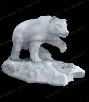 动物石雕熊,石雕黑熊雕塑,石雕熊猫雕塑,动物雕塑熊,曲阳石雕厂,曲阳雕塑公司 -- X004